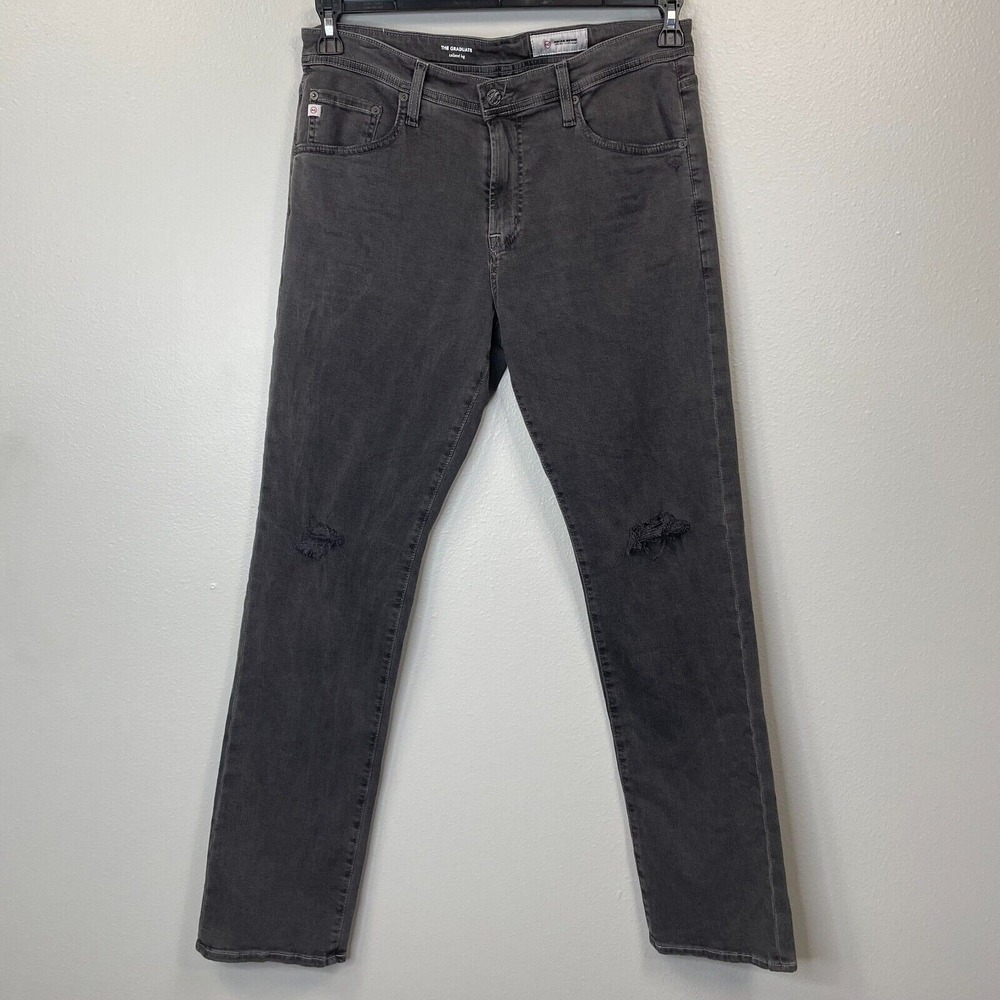 Adriano Goldschmied The Graduate Jeans Mens 34R Black Tailored Leg 1174DBD12YAQ1